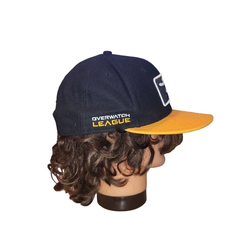 New Era Overwatch League Trace Diamond Weave 9FIFTY Snapback Hat Blk Gold Gaming - Picture 5 of 8
